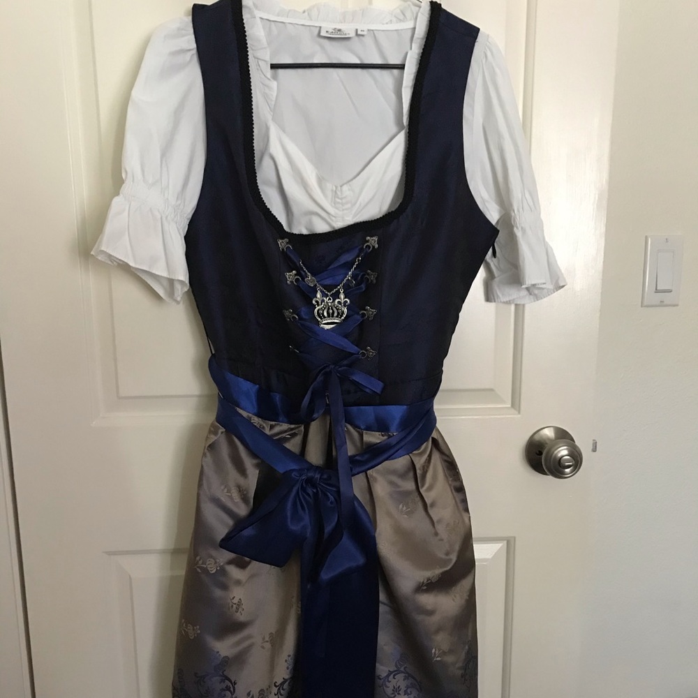 Bavarian Women’s Midi Dirndl Royal blue